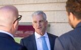 L'ancien directeur du Mossad, David Barnea, assiste à un événement à la résidence présidentielle de Jérusalem, le 14 juin 2026. (Crédit : Chaim Goldberg/Flash90)