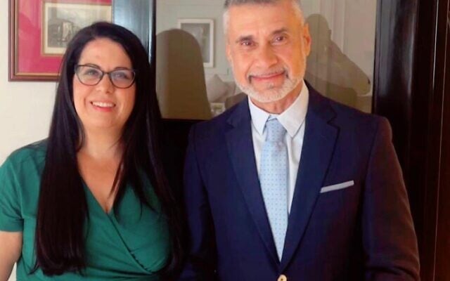Idit Rosenzweig-Abu et David Saranga. (Crédit : Idit Rosenzweig-Abu/X)