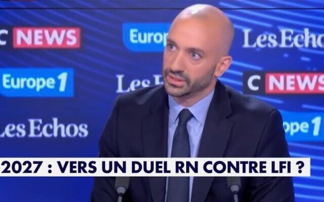 Benjamin Haddad, le ministre délégué chargé de l’Europe invité de « La Grande Interview » sur le plateau de CNEWS, le 30 août 2026. (Crédit : Capture d'écran/CNEWS) Benjamin Haddad, le ministre délégué chargé de l’Europe invité de « La Grande Interview » sur le plateau de CNEWS, le 30 août 2026. (Crédit : Capture d'écran/CNEWS)