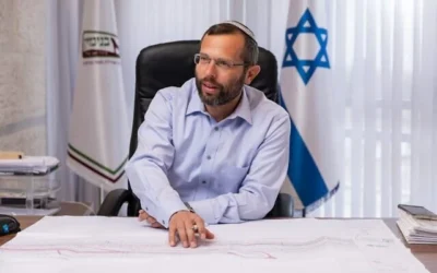Le président du conseil régional de Binyamin, Yisrael Ganz, annoncé comme le prochain président du Conseil de Yesha, organisation faîtière d'autorités municipales des implantations de Cisjordanie, le 6 mai 2024. (Baruch Greenberg) Le président du conseil régional de Binyamin, Yisrael Ganz, annoncé comme le prochain président du Conseil de Yesha, organisation faîtière d'autorités municipales des implantations de Cisjordanie, le 6 mai 2024. (Baruch Greenberg)