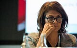 Hind Kabawat,
 ministre syrienne des Affaires sociales et du Travail. (Photo : CHRIS J RATCLIFFE / AFP)