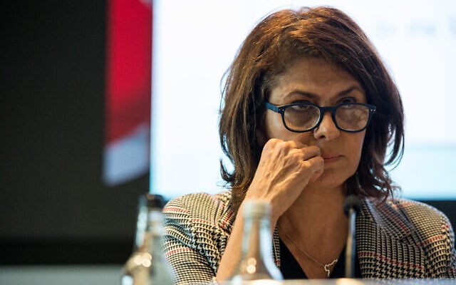 Hind Kabawat,
 ministre syrienne des Affaires sociales et du Travail. (Photo : CHRIS J RATCLIFFE / AFP)