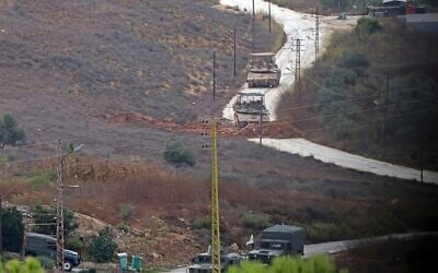Les forces israéliennes avancent en direction de Deir Mimas et atteignent un carrefour proche d'une position récemment établie par l'armée libanaise, le 18 septembre 2026. (Crédit : AFP)