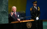 Le roi Abdallah II de Jordanie s'exprime lors de la 81e session de l'Assemblée générale des Nations unies au siège de l'ONU, le 22 septembre 2026 (AP/Yuki Iwamura).