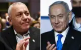 Montage photo (de gauche à droite) : Gadi Eisenkot, chef du parti Yashar et ancien chef d’état-major de l’armée israélienne, lors d’un meeting électoral à Nordiya, en Israël, le 31 août 2026 ; le Premier ministre Benjamin Netanyahu et des membres du Likud lors d’un meeting électoral à Tel Aviv, le 17 septembre 2026. (Crédits : Gili Yaari/Flash90 ; Flash90)