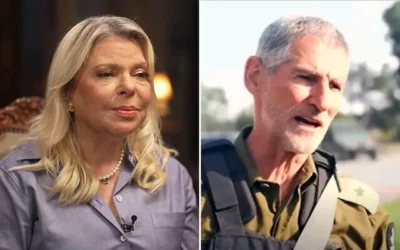 Montage photos (de gauche à droite) : Sara Netanyahu lors d'une interview à la Quatorzième chaine diffusée le 31 août 2026 ; Yaïr Golan, le 14 octobre 2023. (Crédits : Capture d'écran/Quatorzième chaine ; Capture d'écran/Kan)