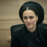 La députée Limor Son Har-Melech assiste à une réunion de la commission des Affaires étrangères et de la Défense de la Knesset, le 18 juillet 2024. (Chaim Goldberg/ Flash90/ Archives)