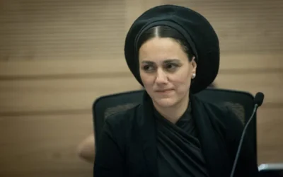 La députée Limor Son Har-Melech assiste à une réunion de la commission des Affaires étrangères et de la Défense de la Knesset, le 18 juillet 2024. (Chaim Goldberg/ Flash90/ Archives)