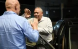 Gadi Eisenkot, chef du parti Yashar et ancien chef d'état-major de l'armée israélienne, prenant la parole lors d'un meeting électoral, à Nordiya, en Israël, le 31 août 2026. (Crédit : Gili Yaari/Flash90)