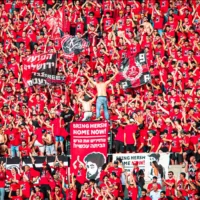 Extrait de la page Facebook officielle du club de football Hapoel Jérusalem, qui avait annoncé; le 15 mai 2025; qu’il célébrerait le centenaire de sa fondation avec un nouveau logo représentant Hersh Goldberg-Polin, un supporter et otage du Hamas assassiné pendant sa captivité. (Autorisation)