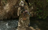 Des soldats de l'armée syrienne patrouillant le long de la frontière syro-libanaise dans la région rurale d'Al-Qusayr, le 1er avril 2026. (Crédit: Bakr Alkasem/AFP)