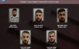 Cinq Palestiniens de Jérusalem inculpés pour leur implication dans un réseau terroriste, selon une infographie publiée par le Shin Bet le 8 septembre 2026. (Shin Bet)