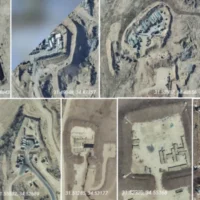 Des images aériennes de 2025 publiées par govmap.gov.il montrant neuf bases militaires israéliennes dans le nord de la bande de Gaza. (Crédits : govmap.gov.il via @Stinky915846091 sur X)