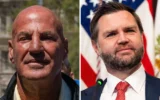 Montage photo (de gauche à droite) : L'animateur de radio Sid Rosenberg ; le vice-président américain, JD Vance. (Crédits : David Dee Delgado/Getty Images via AFP ; Alex Brandon/AP Photo)