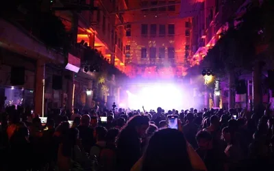 Yemen Blues sur scène lors du Showcase Music Festival, au Teder TLV, le sud de Tel Aviv, en 2025. (Crédit : Autorisation)