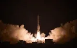 Le lancement du satellite espion Ofek 19 depuis la base aérienne de Palmachim, le 2 septembre 2025. (Ministère de la Défense)
