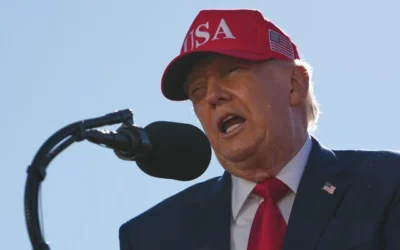 Le président américain Donald Trump s’exprimant lors d’un événement organisé par Anduril Industries, Inc., au chantier naval de Sparrows Point, à Sparrows Point, dans le Maryland, le 6 octobre 2026. (Crédit : Julia Demaree Nikhinson/AP) Le président américain Donald Trump s’exprimant lors d’un événement organisé par Anduril Industries, Inc., au chantier naval de Sparrows Point, à Sparrows Point, dans le Maryland, le 6 octobre 2026. (Crédit : Julia Demaree Nikhinson/AP)