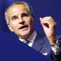 Le directeur général de l'AIEA, Rafael Grossi, s'exprimant lors de la Conférence générale annuelle de l'Agence internationale de l'énergie atomique, à Vienne, en Autriche, le 14 septembre 2026. (Crédit : Heinz-Peter Bader/AP)