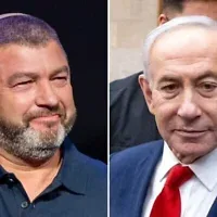 Montage photo (de gauche à droite) : Ofer Winter lors du lancement de son parti Amkha Yisrael, à Jérusalem, le 25 août 2026 ; le Premier ministre Benjamin Netanyahu arrivant pour voter aux primaires du Likud, à Jérusalem, le 17 août 2026. (Crédits : Chaïm Goldberg/Flash90)