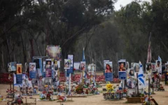 Sur le site de la rave Nova à Reim, le 16 janvier 2025. (Crédit: Chaim Goldberg/Flash90)