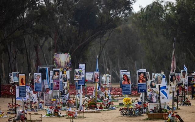 Sur le site de la rave Nova à Reim, le 16 janvier 2025. (Crédit: Chaim Goldberg/Flash90)