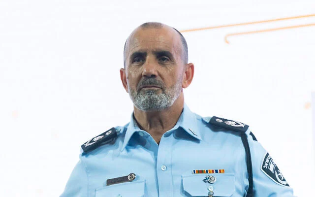 Le chef de la police israélienne, Danny Levy, assistant à une cérémonie à la résidence présidentielle, à Jérusalem, le 6 septembre 2026. (Crédit : Yonatan Sindel/Flash90) Le chef de la police israélienne, Danny Levy, assistant à une cérémonie à la résidence présidentielle, à Jérusalem, le 6 septembre 2026. (Crédit : Yonatan Sindel/Flash90)