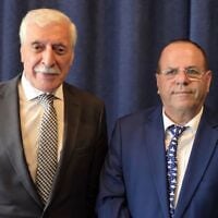 Ferhat Mehenni et Ayoob Kara. (Crédit : Agence kabyle d’information)