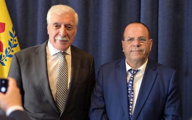 Ferhat Mehenni et Ayoob Kara. (Crédit : Agence kabyle d’information)