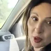 Fleur Hassan-Nahoum, candidate à la Knesset pour le parti Amkha Yisrael, s'exprime quelques instants avant que la voiture dans laquelle elle se trouve ne soit attaquée près du village palestinien de Turmus Ayya, dans le centre de la Cisjordanie, le 19 octobre 2026. (Capture d'écran : X, utilisée conformément à l'article 27a de la loi sur les droits d'auteur)