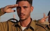 Capitaine Eliav Haim Tzapalamus. (Crédit : armée israélienne)
