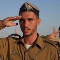 Capitaine Eliav Haim Tzapalamus. (Crédit : armée israélienne)