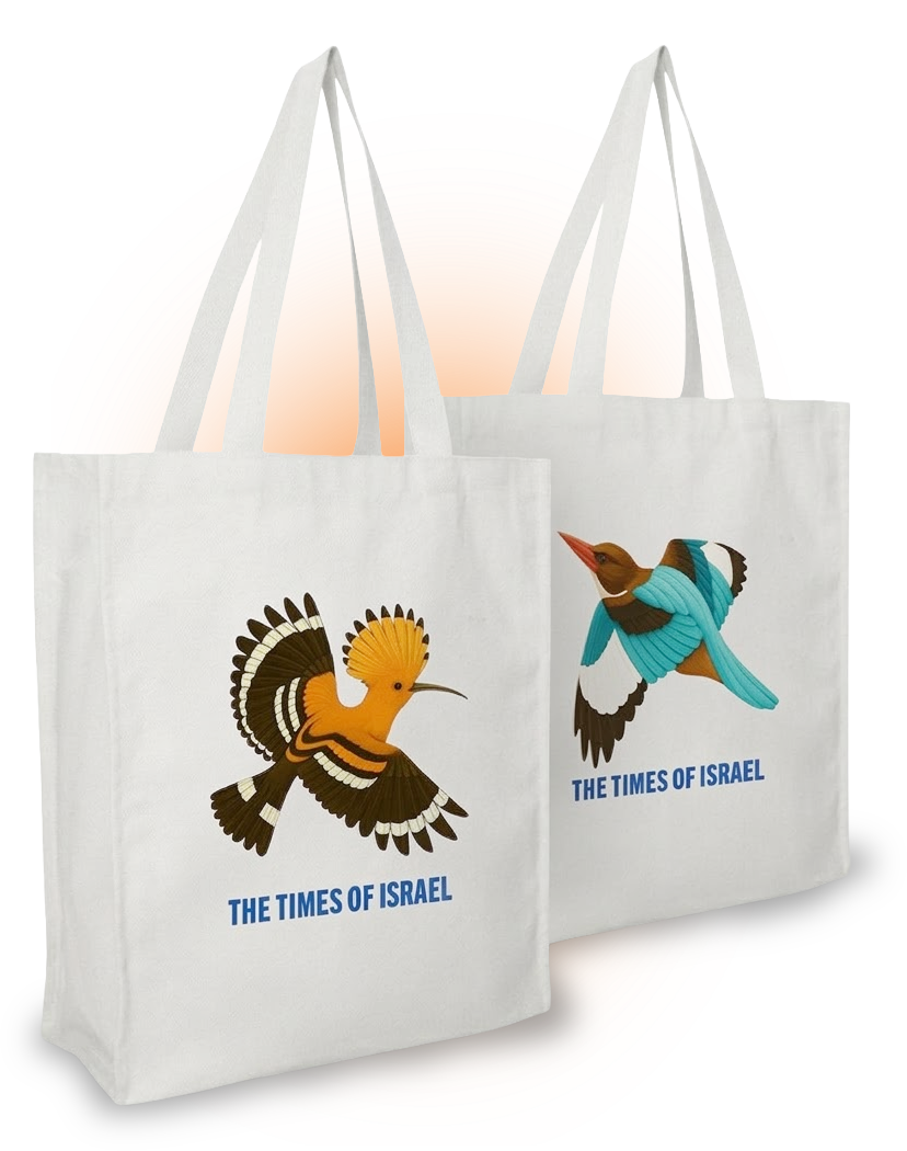 Tote bags with Israel's native birds