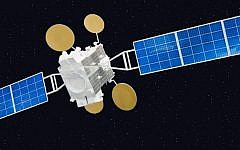 A rendering of the Amos 5 satellite (CC BY-SA Andrzej Olchawa/Wikimedia Commons)