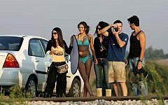 Israeli teenagers at a beach (Photo by Moshe Shai/Flash90)