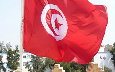 A Tunisian flag (photo credit: CC BY Bellyglad, Flickr)