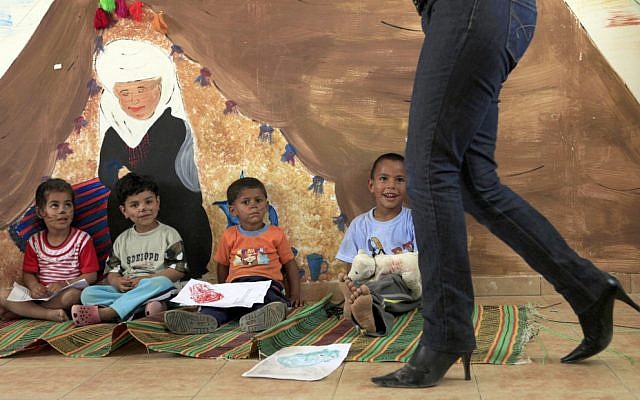 A  makeshift Bedouin nursery south of Beer Sheva (photo credit: Tsafrir Abayov/Flash90)