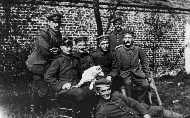 Adolf Hitler and fellow soldiers during World War I. (Photo credit: Bundesarchiv/Public Domain)