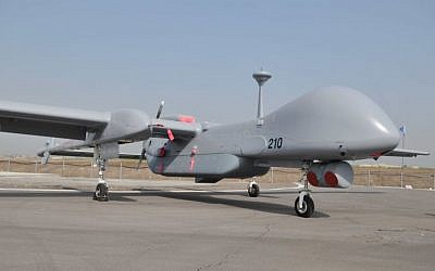 Illustration. An Israeli drone manufactured by Israel Aerospace Industries (Yossi Zeliger/Flash90)