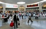 Ben Gurion airport's Duty-Free mall (Moshe Shai/Flash90)
