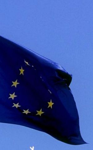 The European Union flag (photo credit: Serge Attal/Flash 90)