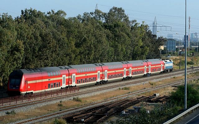 Illustrative photo of an Israeli train (photo credit: Moshe Shai/Flash90)