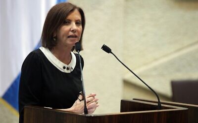 MK Zehava Gal-On speaking in Knesset (photo credit: Abir Sultan/Flash 90 )