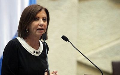 MK Zehava Gal-On speaking in Knesset (photo credit: Abir Sultan/Flash 90 )