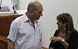 Ehud Olmert and Shula Zaken, September 2011. (Uri Lenz/Flash90)
