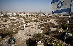 Young boy in the West Bank outpost of Migron (photo credit: Yonatan Sindel/Flash90)