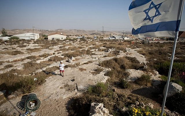 Young boy in the West Bank outpost of Migron (photo credit: Yonatan Sindel/Flash90)