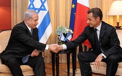 PM Benjamin Netanyahu meets with French President Nicolas Sarkozy (photo credit: Avi Ohayon / GPO / Flash90)