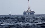 A deep-sea oil-drilling rig. (Nati Shohat/Flash90)