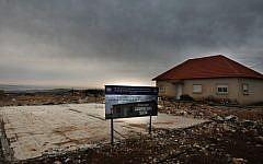 The site of a demolished house in Migron (photo credit: Kobi Gideon/Flash90/File)