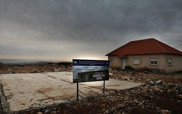 The site of a demolished house in Migron (photo credit: Kobi Gideon/Flash90/File)